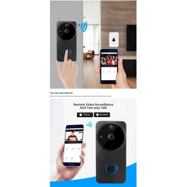 Wi-Fi Video Doorbell Support Alexa & Google(MYQ-TD8)