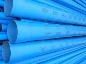 Water Well Casing PVC U Wall Pipe / Water Filter Screen Pipe System Specification