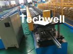 PPGI , Galvanized Steel Guide Rail Roll Forming Machine With Disk Saw Cutting