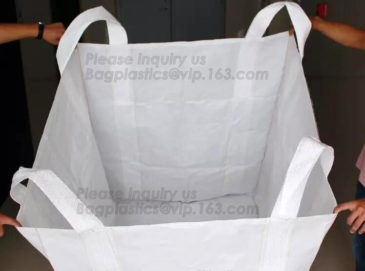 polypropylene woven plastic jumbo bag pp big bag for sand, building material, 500kg-1000kg PP Woven Jumbo Bag Big Bag wi