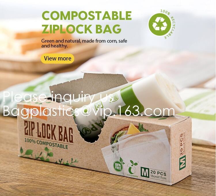 Biodegradable compostable Double Zipper Bag Ldpe Cartoon Zip lockk Bag With Logo, Shoes & clothing, APPAREL