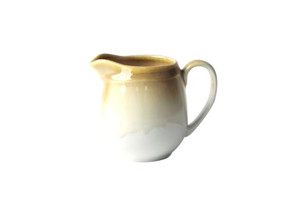 Quality Glossy Reactive Color Ceramic Milk Pot , 370ml Porcelain Coffee Pot With Embossment Rim for sale