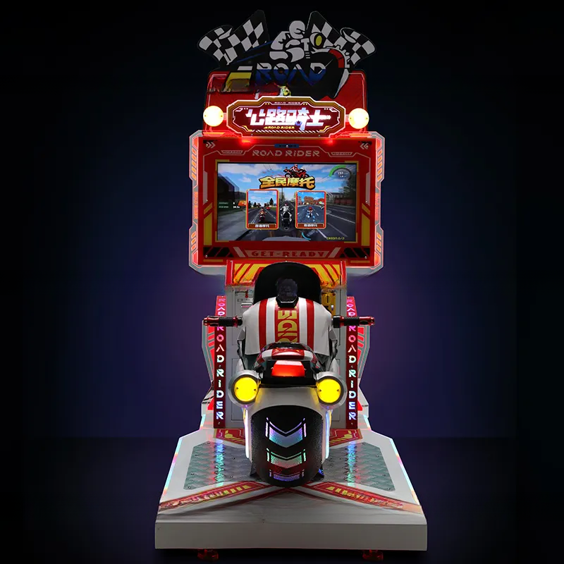 Dreamland Games Park Coin Operated Road Rider Arcade Games Machine 3D Motorcycle Bike Race Driving Simulator