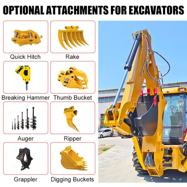 Backhoe loader side view