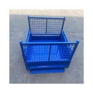 Steel Collapsible Pallet Container , Stackable Rigid Wire Containers With