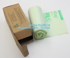 China Eco Friendly Biodegradable Plastic Compostable Garbage Bags On Roll, Compostable Disposable Colored Plastic Garbage Bag on sale