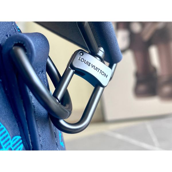 Large Branded Mens Bag Keepall BANDOULIÈRE 50 Blue Boston Bags