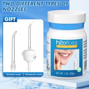 China H2ofloss Organic 30 Pcs Teeth Whitening Tablets Oral Care Fresh Breath Toothpaste wholesale
