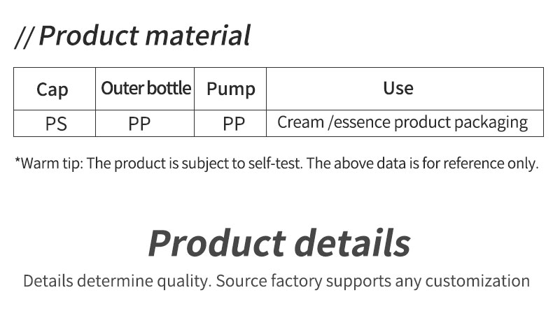 Matte PP Airless Bottle Sealing Type Lotion Airless Pump Bottle 15ml 30ml 50ml Custom