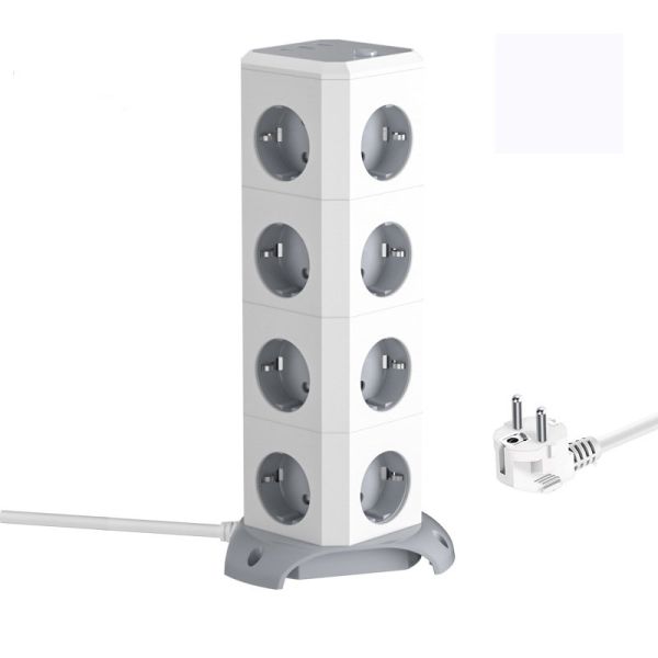 Tabletop Vertical Tower US Extension Board Cable Socket Rated Current 10A-16A Network NO