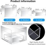 Acrylic Boxes Acrylic Display Nesting Cubes 5 Sided With Hollow Bottoms Display
