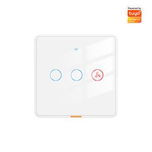 China Tuya Fan switch Timer Control Voice No Neutral Wire Required Wall Smart WiFi RF433 and Pendant Light Switch wholesale
