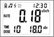 Personal Dose Alarm Meter DP802i Radiation Monitoring Devices with Big Display 30 x 40mm