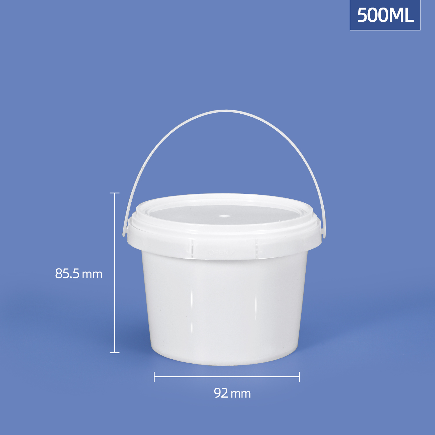 Store Your Ice in Style with 1000ml Round Plastic Bucket and Lid Set