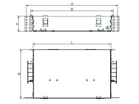Metal Pull - Out Tray Fiber Optic Patch Panel Slidable 19 Inch 3U 72 Fibers Drawer Type