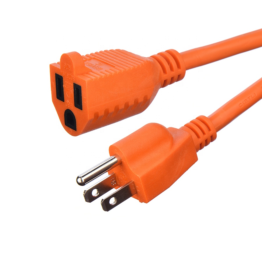ETL 3 Pin Heavy Duty Extension Cord 100 ft for Outdoor Extension Cord With Multiple Outlets Extension Cord 50M With PVC Jacket