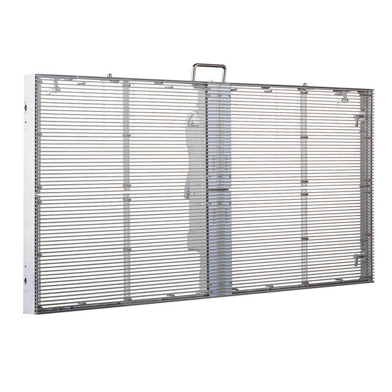 Indoor Transparent Led Display Screen Film 1R1G1B Lightweight Thin Showcase