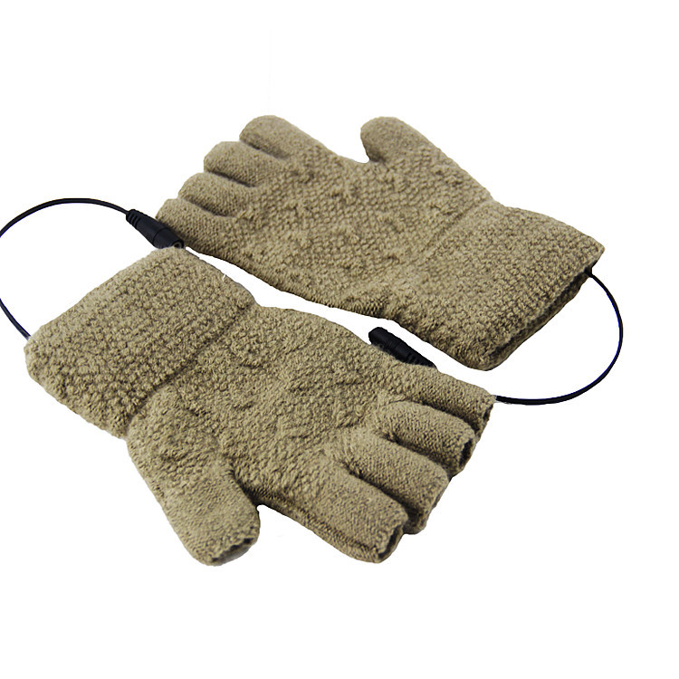 Winter Rechargeable Heated Fingerless Gloves Warming For Women