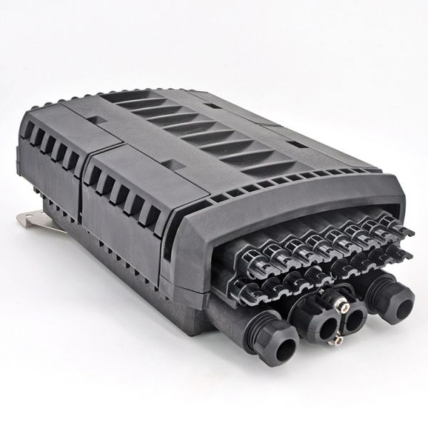 Horizontal IP68 Pole Fiber Optic Socket Panel 155mm Ftth Fiber Optic Termination Box