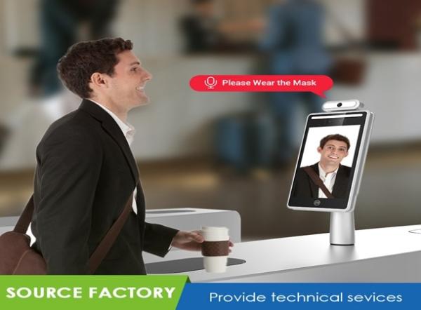 Quality 8 inch Face Recognition Terminal 0.5-1.5M With Temperature Measurement for sale