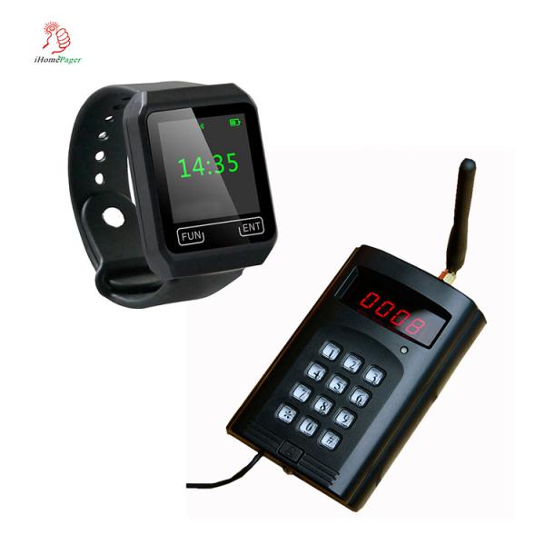 Quality Wireless call system equipment small transmitter keyboard and waterproof wrist watch receiver for sale