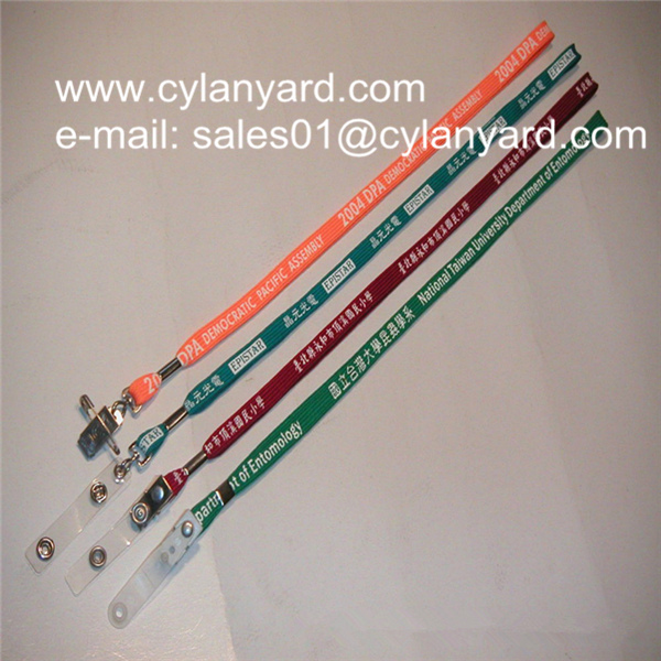 Inexpensive Tube lanyard with metal sheet crimp