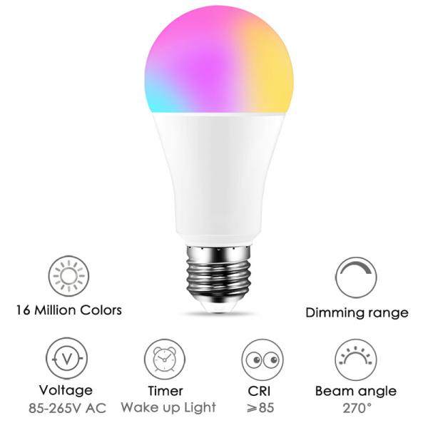 Quality AC 85-265V Smart Led Light Lamp 15W B22 Colour Changing Bulb for sale