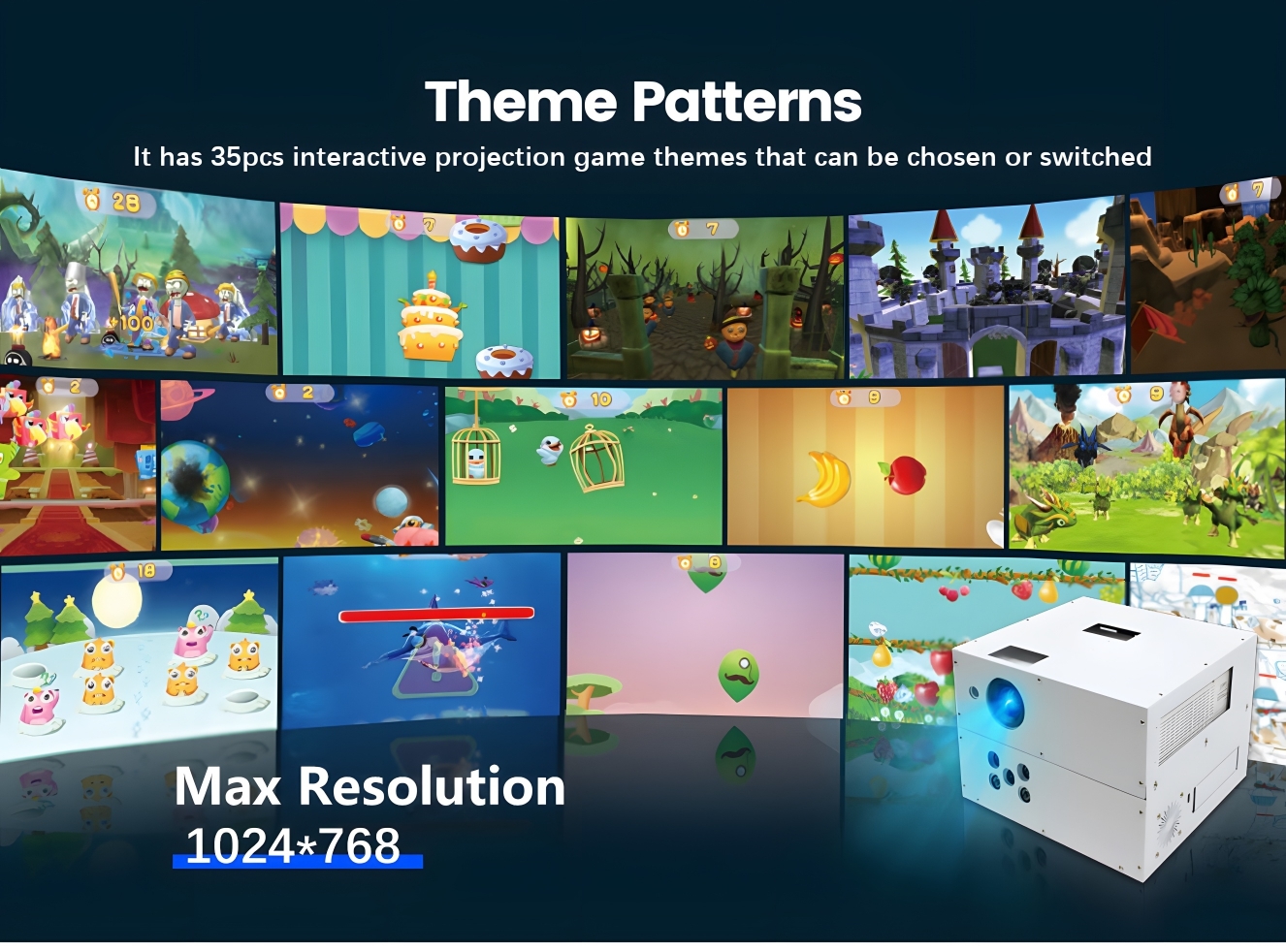 All In One Smashing Balls Projector Interactive Wall For Kids Game