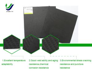 Column Point Rough HDPE Textured Geomembrane With 6m-8m Width
