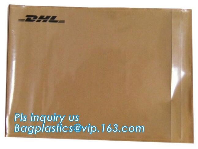 TNT DHL shipping packing list document envelopes, packing list padded envelope, tamper proof express use plastic packing
