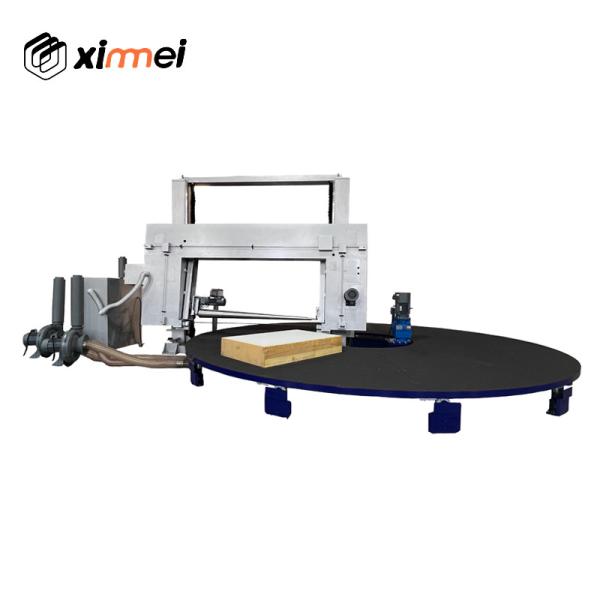 Quality C-618 For hard sponge cutting Anti-Skid Platform Carousel horizontal band knife with Air Absorption for High cutting tolerance Cutting PU Foam blocks Cutting Machine with Pressure Roller for sale