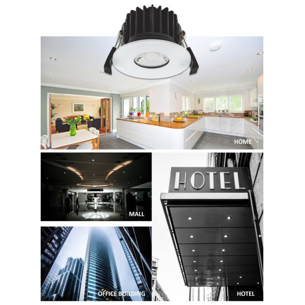 8W COB color changing temperature IP65 Fire rated light CCT kitchen LED recessed cob downlight