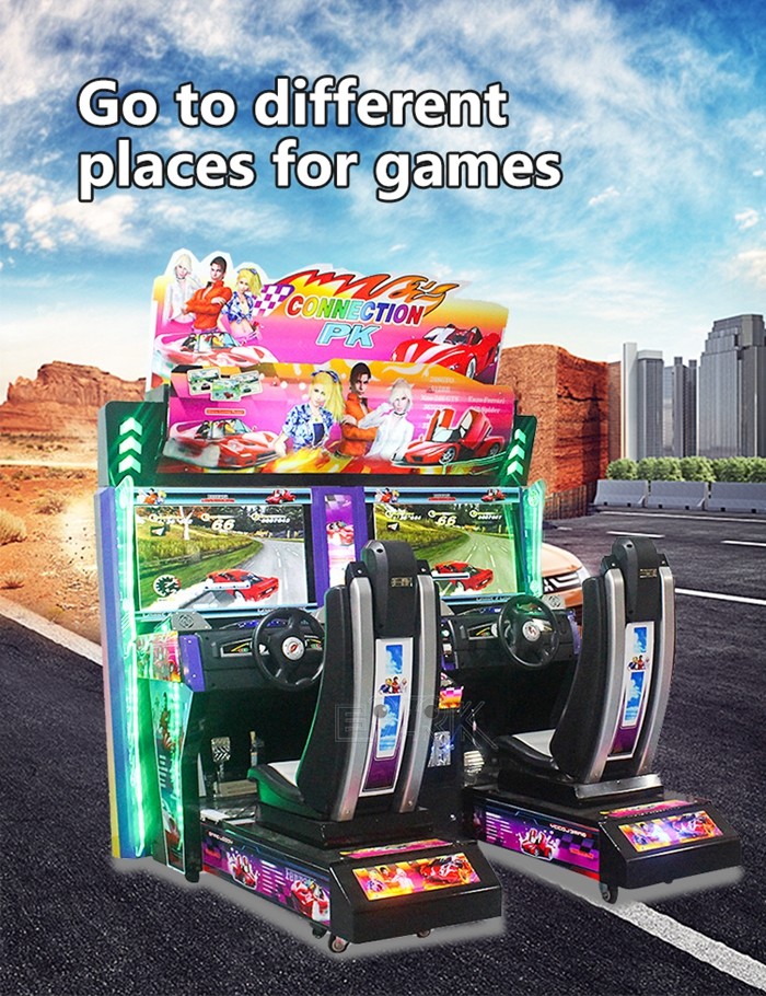 Double Players Outrun Racing Simulator Racing Game Machine With Red Seats