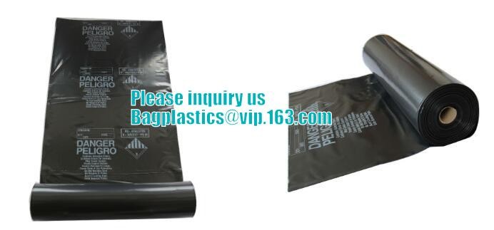 Heavy Duty Construction Plastic Asbestos Bag Waste Bag,Heavy Duty Disposal Polythene bags For Asbestos Removal BAGEASE