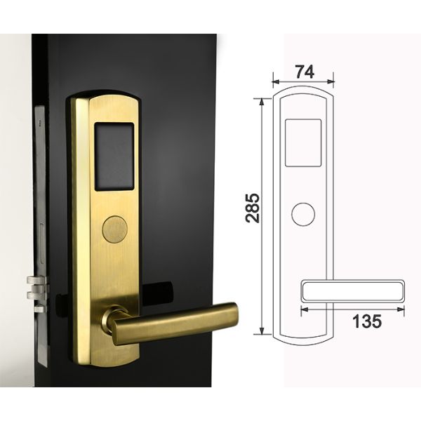 PVD Electronic Security Door Locks / Keyless Entry Door Locks Heavy Duty Handle