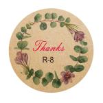 Custom Self Adhesive Printable Sticker Labels Round Kraft Paper Materials
