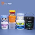 1L 20L Plastic Bucket With Handle And Lids Transparent and Multi-functional for