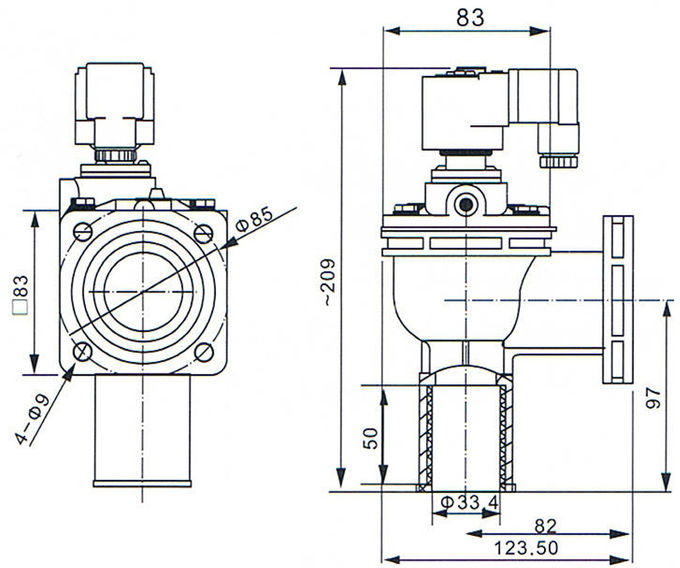 CAC25FS Goyen Type FS Series Flanged Pulse Jet Valve For Dust Collector 1