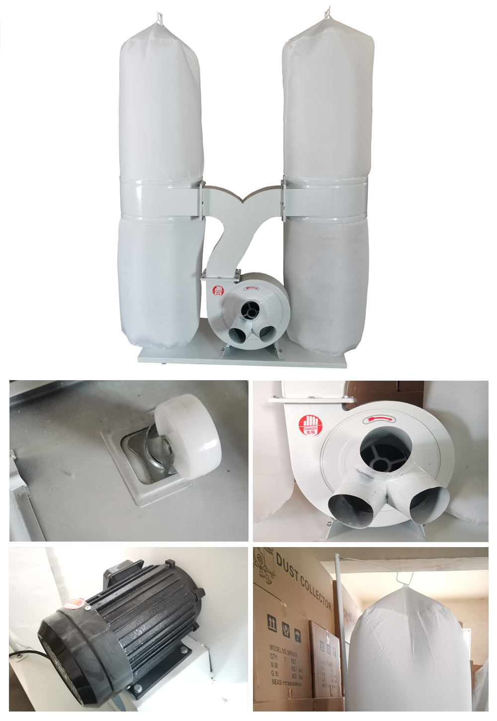 480*800mm Filter Bag Dia-Upper Industrial Dust Collector for Machine Dust Extraction