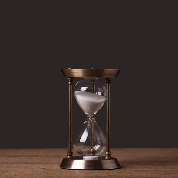 Desktop Decor Large Antique Brass Hourglass 15 Minute - 2 Hour Sand Hourglass