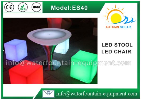 Quality Multi Colors LED Cube Chair For Bars , Outdoor Area UV Resistant Light Up Cube Seat for sale