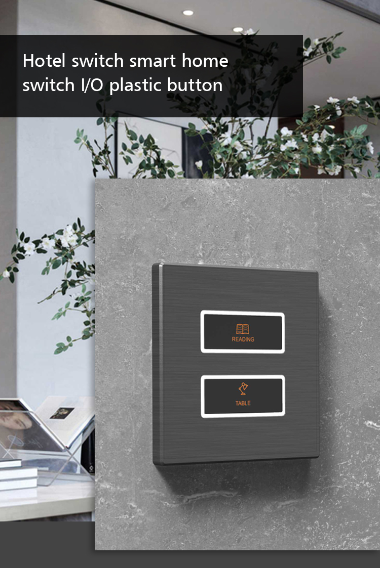 Intergrated Type Wall Push Switch Square Buttons Style RS485 Protocol