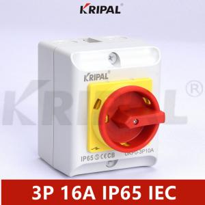 China IEC IP65 16A Triple Pole 3 Phase Disconnect Switch Waterproof wholesale