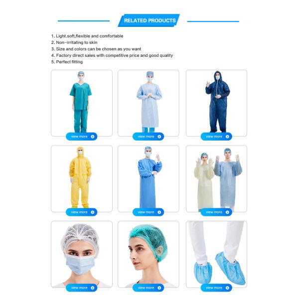 Anti Static SMS Disposable Non Woven Cap Double Elastic