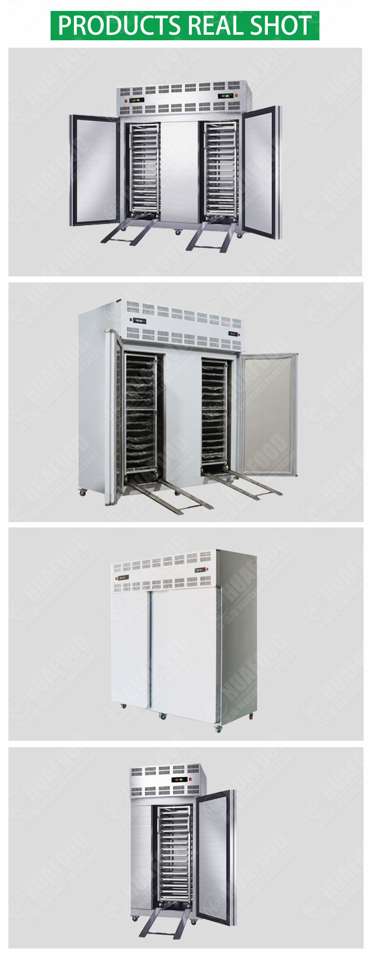 Automatic seafood blast freezer quick freezing chiller machine with 10 trays