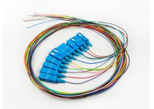 China Single Mode 10G Patch Cord , 900UM Wave Length SC UPC Patch Cord 12 Colors wholesale