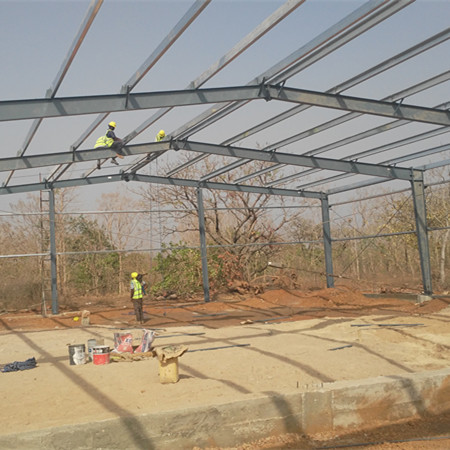 PVC Window H Beam Welded Prefab Warehouse Building