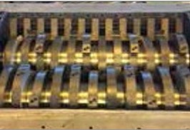 1000kg h 22kw Two Shaft Plastic Recycling Shredder