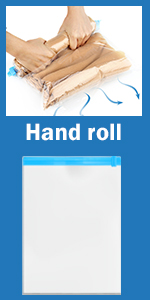 hand roll up space saving travel bag storage