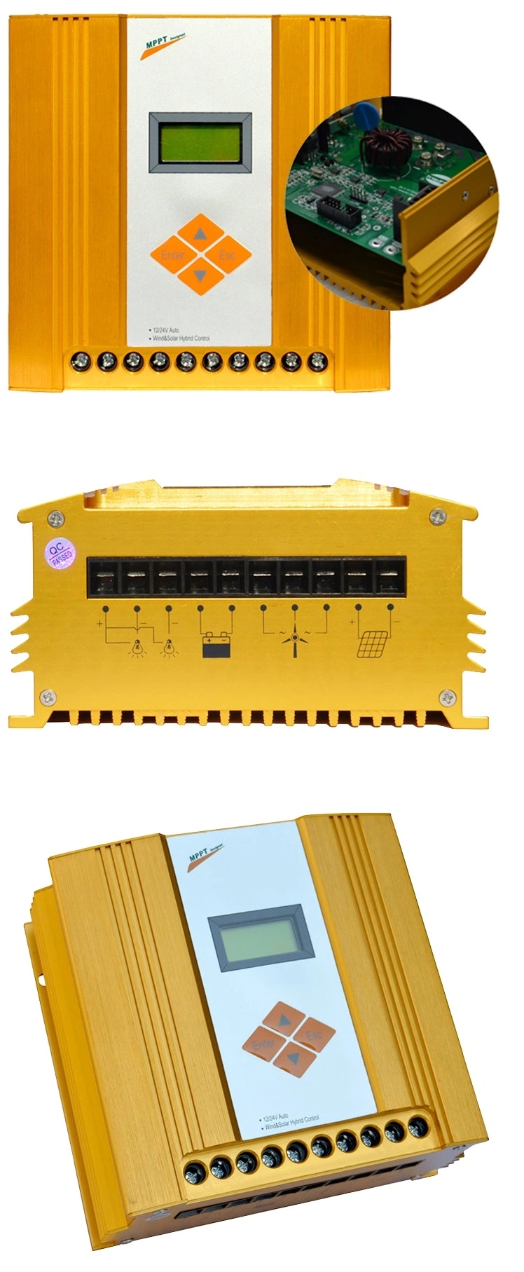 200w 300w Wind And Solar Hybrid Controller Wind Turbine Mppt Charge Controller